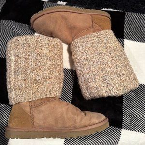 Chestnut Uggs with detachable sock.